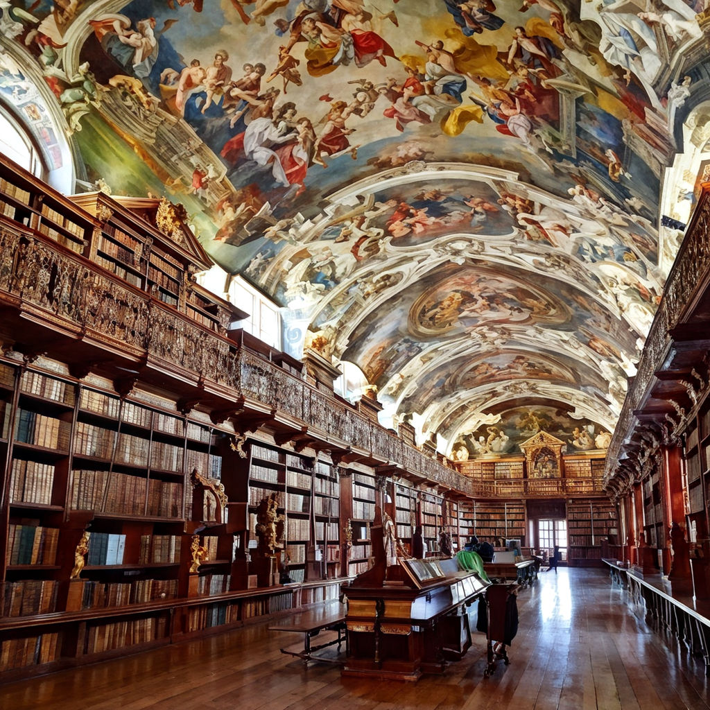  Strahov Monastery Library in Prague,